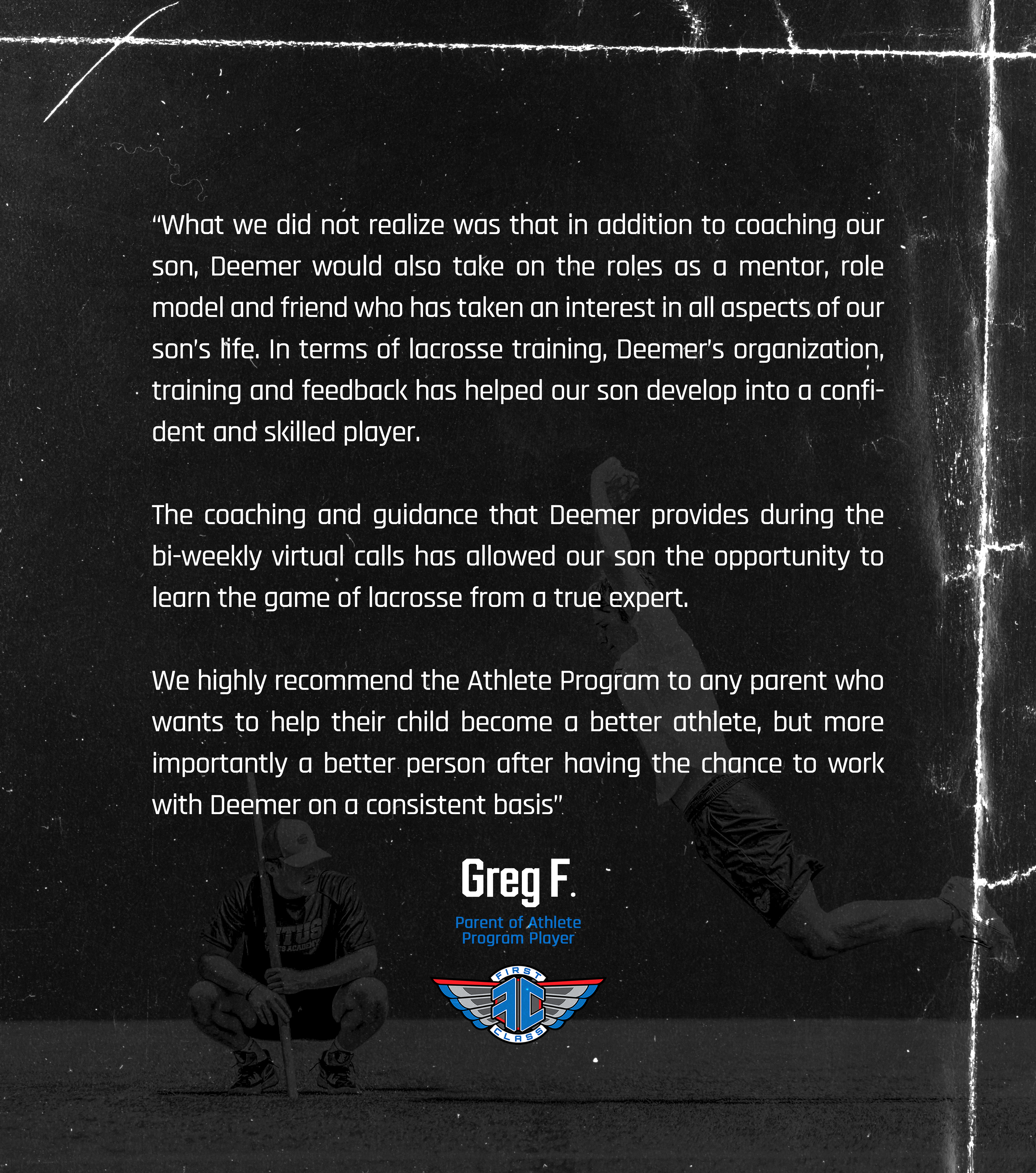 First-Class-Lacrosse-Greg-F-Testimonials